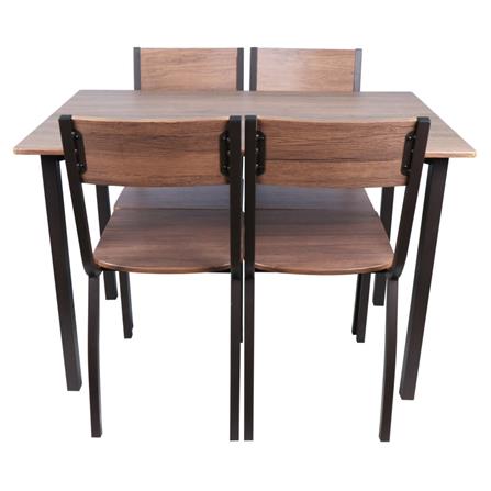 ชุดโต๊ะอาหาร 4 ที่นั่ง FURDINI HARVEY สีน้ำตาล_1