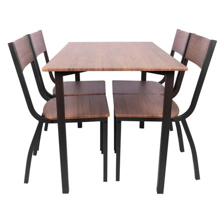 ชุดโต๊ะอาหาร 4 ที่นั่ง FURDINI HARVEY สีน้ำตาล_2