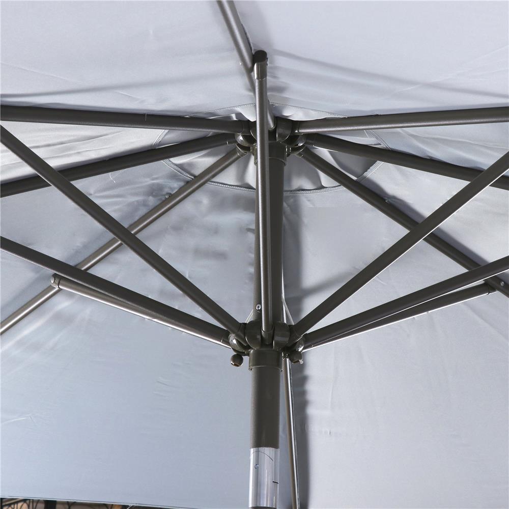 ชุดสนามหวายเทียม 6 ที่นั่งพร้อมร่ม SPRING FLORENCE สีเทา