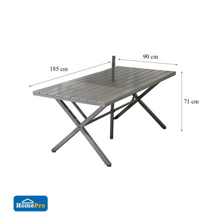 ชุดสนามหวายเทียม 6 ที่นั่งพร้อมร่ม SPRING FLORENCE สีเทา_7