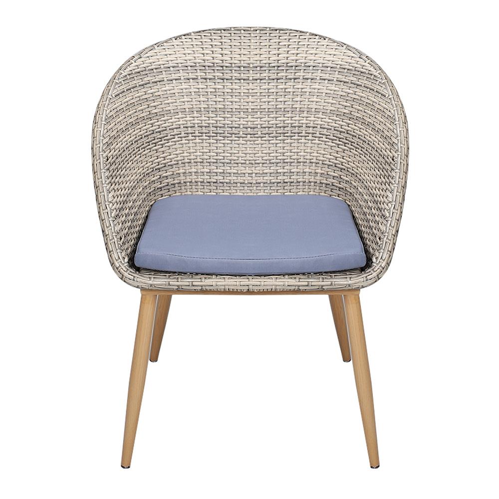 ชุดสนามหวายเทียม 4 ที่นั่ง SPRING HOLLY สีเทาอ่อน