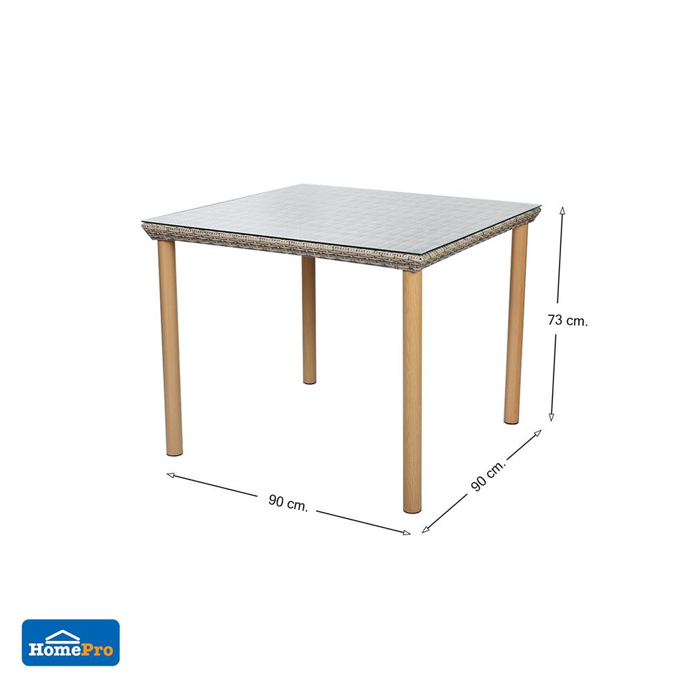 ชุดสนามหวายเทียม 4 ที่นั่ง SPRING HOLLY สีเทาอ่อน