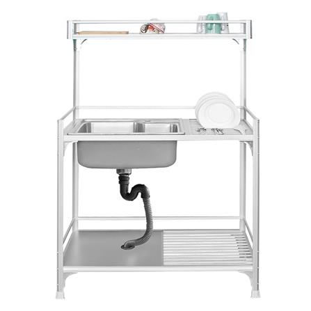 ซิงค์ขาตั้ง 1หลุม 1ที่พัก SANKI SKD2-SL อะลูมิเนียม_1