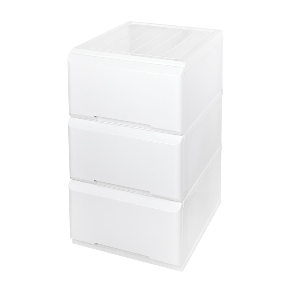 ตู้ลิ้นชัก 3 ชั้นทึบ STACKO GARDEN 40x50x69 ซม. สีขาว