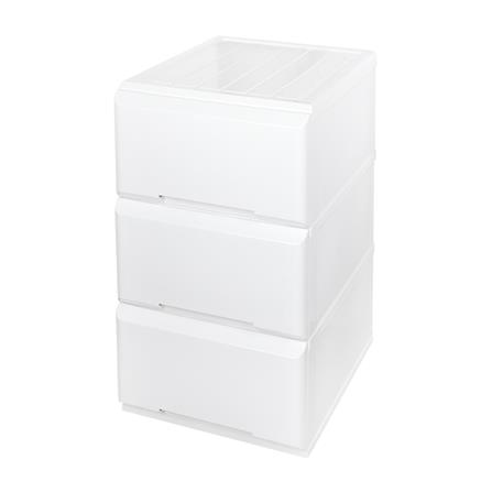 ตู้ลิ้นชัก 3 ชั้นทึบ STACKO GARDEN 40x50x69 ซม. สีขาว