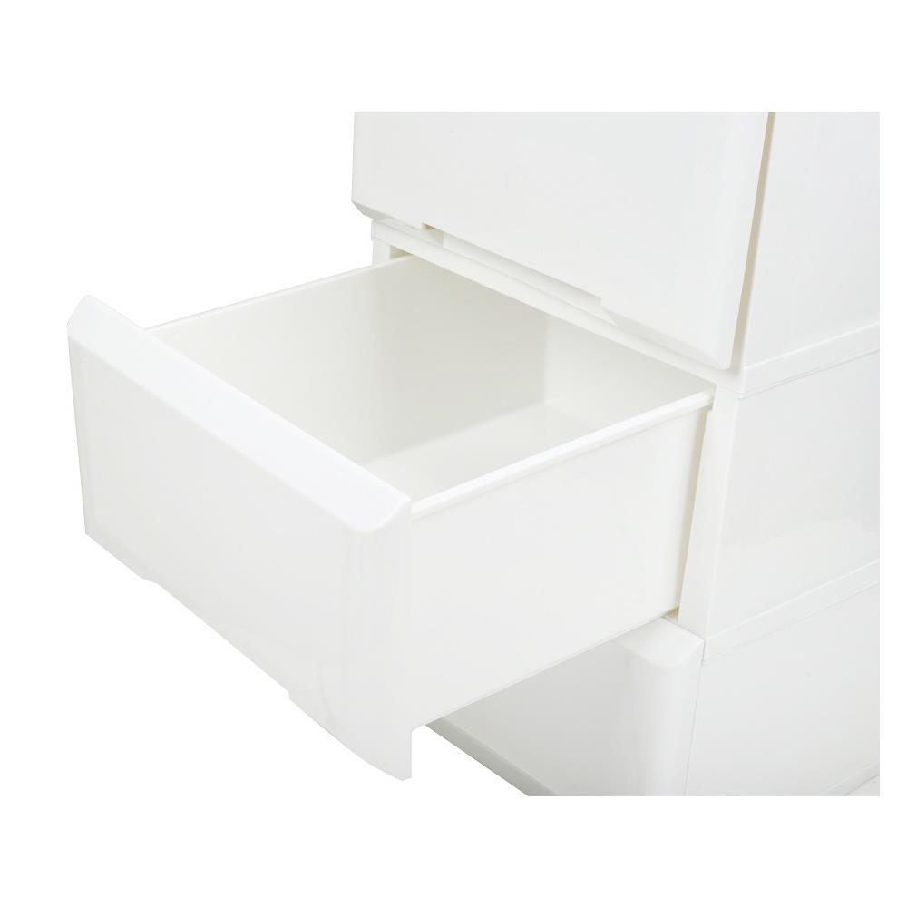 ตู้ลิ้นชัก 5 ชั้นทึบ STACKOGARDEN 40x50x113 ซม. สีขาว