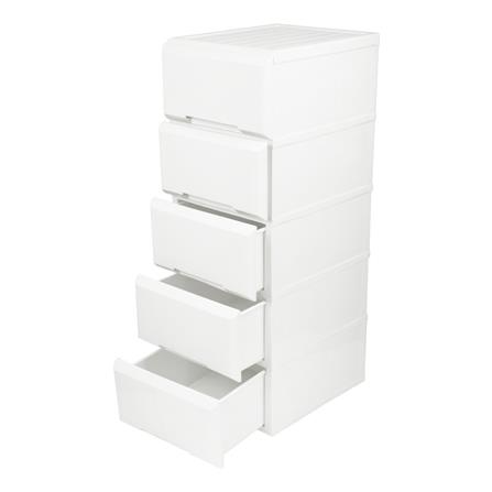 ตู้ลิ้นชัก 5 ชั้นทึบ STACKOGARDEN 40x50x113 ซม. สีขาว_2