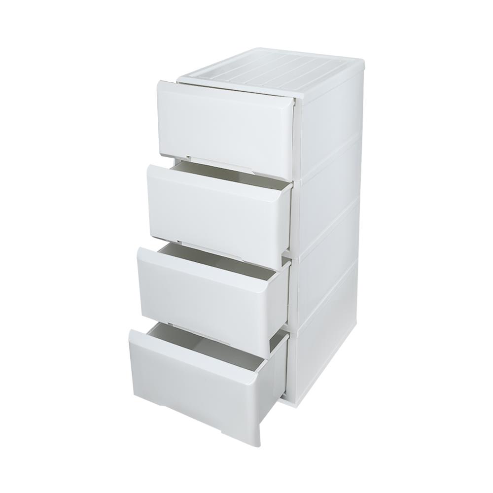 ตู้ลิ้นชัก 4 ชั้นทึบ STACKO GARDEN 40x50x91 ซม. สีขาว