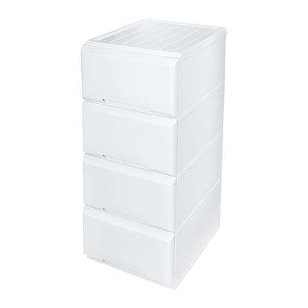 ตู้ลิ้นชัก 4 ชั้นทึบ STACKO GARDEN 40x50x91 ซม. สีขาว_0