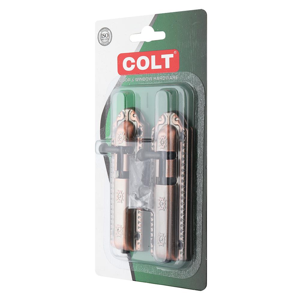กลอนทั่วไป COLT 280 4 นิ้ว สีทองแดงรมดำ (แพ็ก 2 ชิ้น)