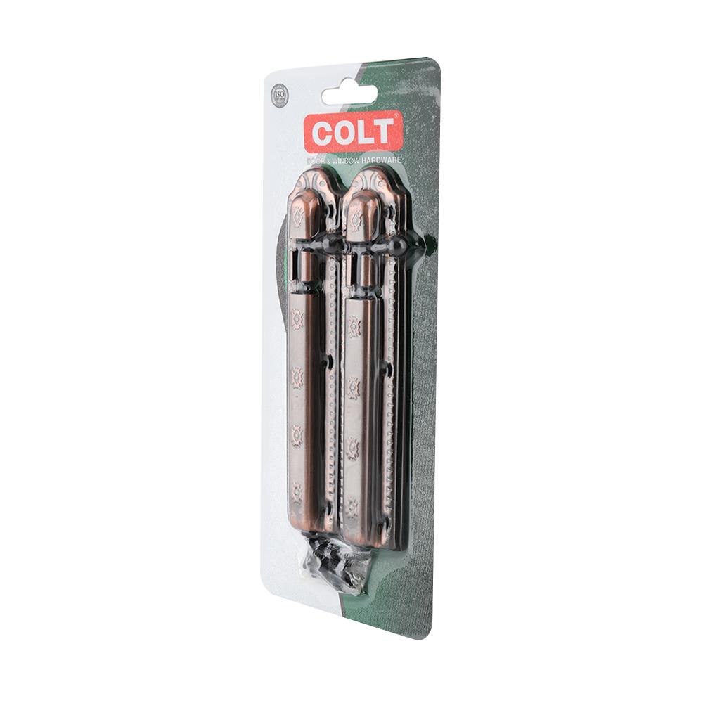 กลอนทั่วไป COLT 280 6 นิ้ว สีทองแดงรมดำ (แพ็ก 2 ชิ้น)