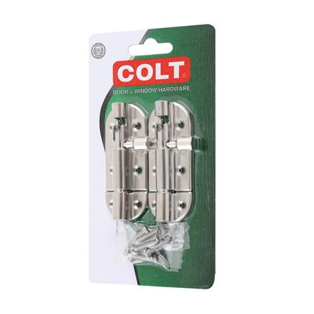 กลอนทั่วไป COLT 400 2 นิ้ว สีสเตนเลส (แพ็ก 2 ชิ้น)_2