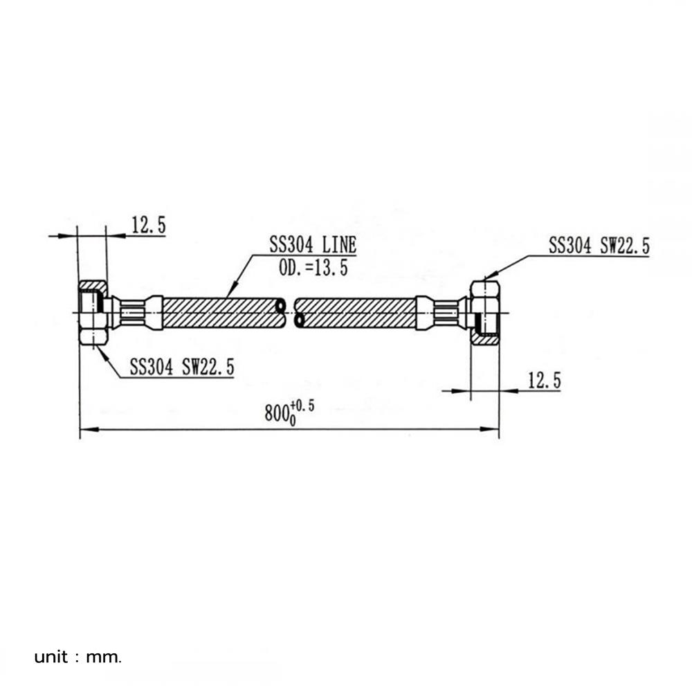 สายน้ำดีสเตนเลส BEN BN 805580 32 นิ้ว