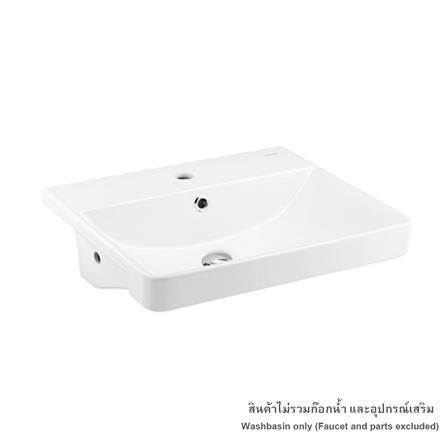 อ่างล้างหน้าชนิดฝังครึ่งเคาน์เตอร์ C022607 สีขาว