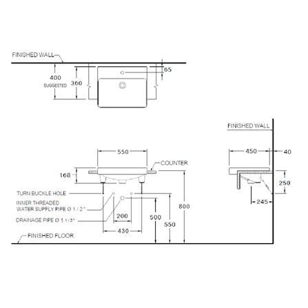 อ่างล้างหน้าชนิดฝังครึ่งเคาน์เตอร์ C022607 สีขาว_1