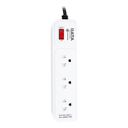 รางปลั๊กไฟ 3 ช่อง 1 สวิตซ์ DATA AP3159 5 ม. สีเทา