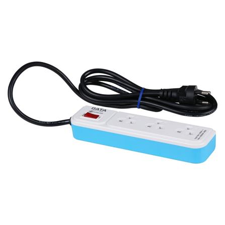 รางปลั๊กไฟ 3 ช่อง 1 สวิตซ์ DATA AP3159 2 ม. สีฟ้า_1