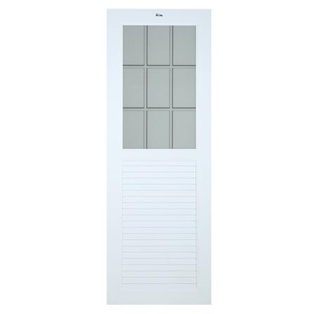 ชุดประตูห้องน้ำ UPVC ASARA G932 70X200 ซม. สีขาว พร้อมวงกบ ไม่เจาะลูกบิด