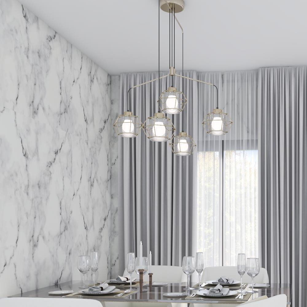 ไฟช่อ CARINI 8916/5P สีทอง/ใส 5 หัว