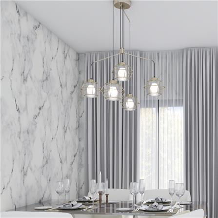 ไฟช่อ CARINI 8916/5P สีทอง/ใส 5 หัว_2