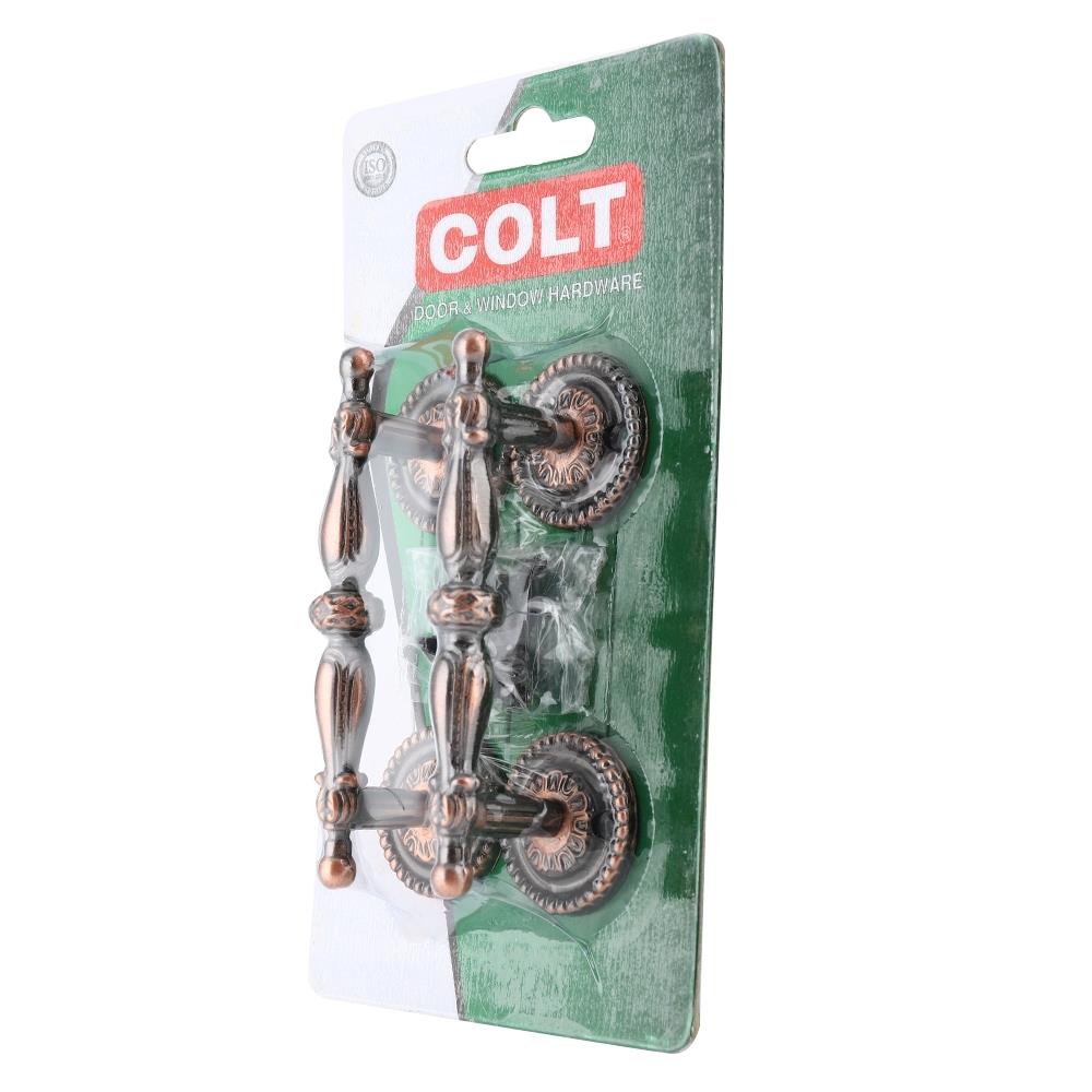 มือจับนโปเลียน COLT 114-90 สีทองแดงรมดำ 2 ชิ้น/ชุด