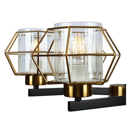 ไฟช่อ CARINI MODERN 8918/6P โลหะ/แก้ว สีทอง/ดำ/ใส 6 หัว_1