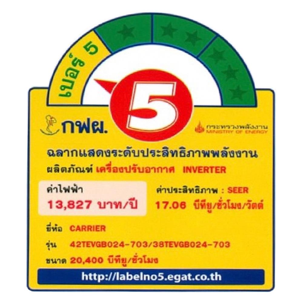 แอร์ผนัง CARRIER 42TEVGB024-703/38TEVGB 20400 อินเวอร์เตอร์