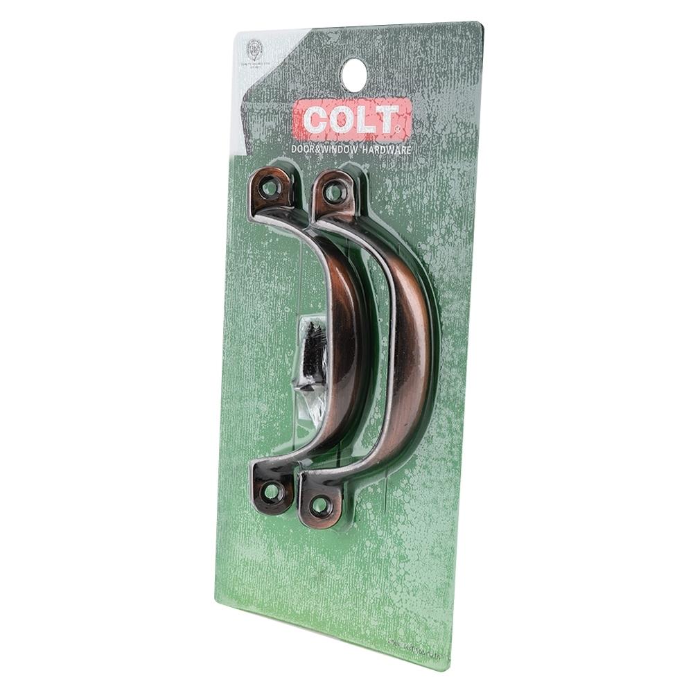 มือจับกลึง COLT 666-120 สีทองแดงรมดำ 2 ชิ้น/ชุด