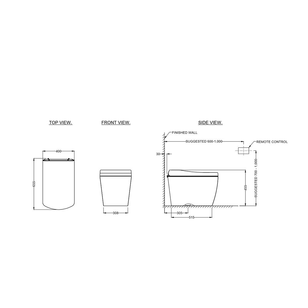 อ่างล้างหน้าเคาน์เตอร์ HAFELE 495.60.982 สีขาว/ดำ