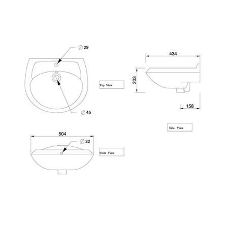 อ่างล้างหน้าแขวน NL-093-WA สีขาว_2