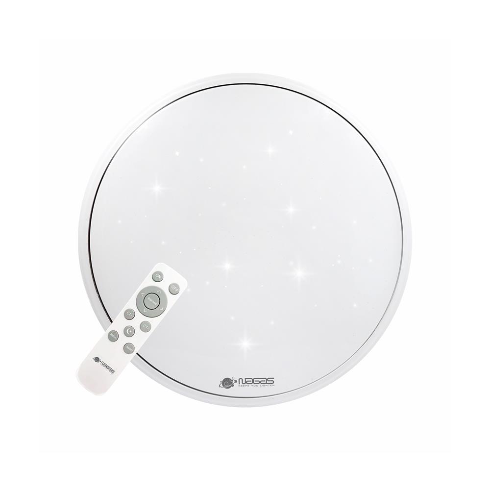 ไฟเพดาน LED NAGAS SMART STAR REMOTE 18 นิ้ว 30 วัตต์ DAYLIGHT/COOL WHITE/WARM WHITE สีขาว