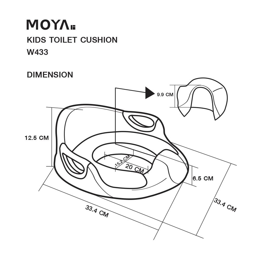 ฝารองนั่งเด็กเสริมฟองน้ำ MOYA W433