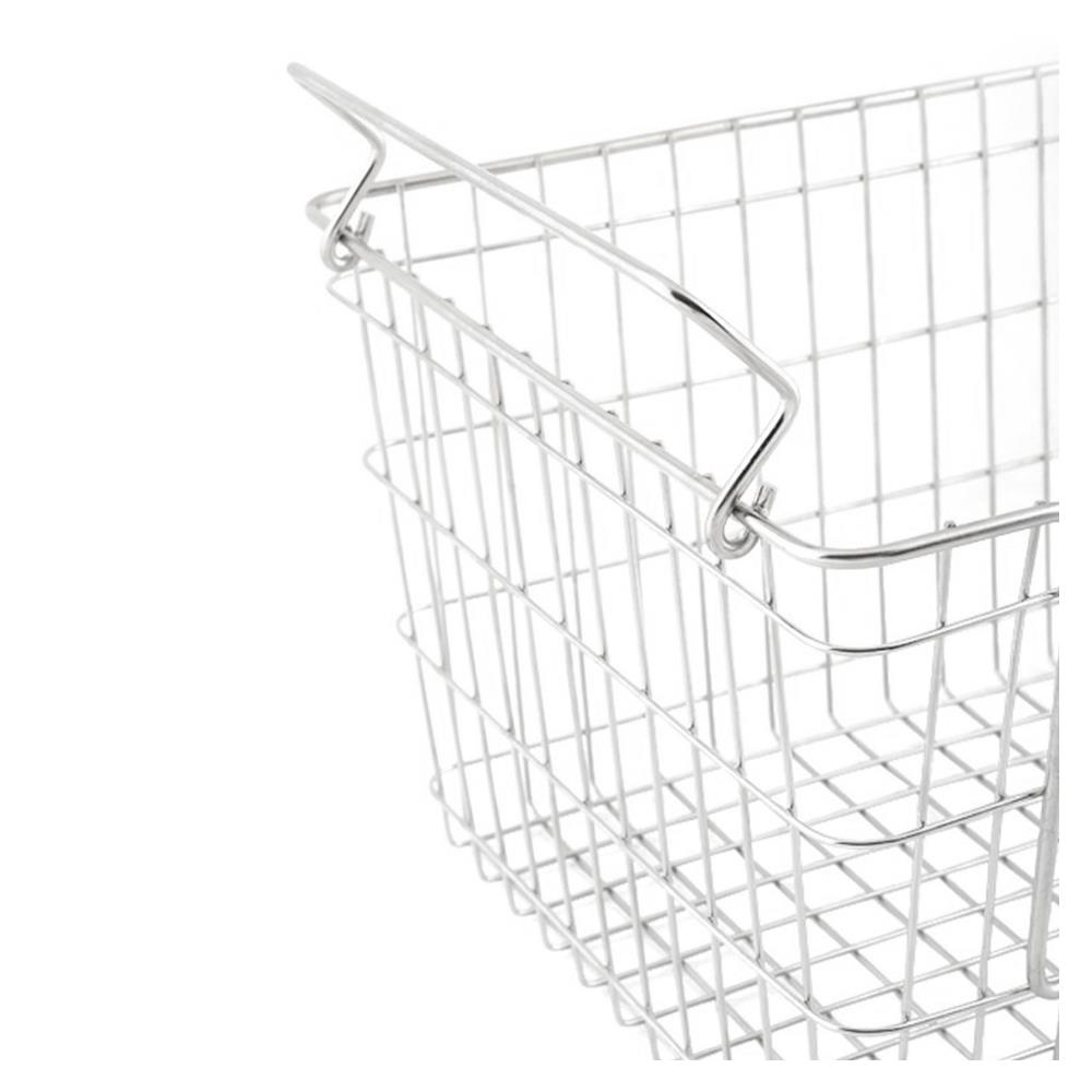 ตะกร้าสเตนเลสเหลี่ยมแบบเปิดหน้าซ้อนได้ S KECH