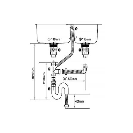 ชุดสะดือ PARNO AP-DR02 3.5 นิ้ว 2หัว สเตนเลส_4