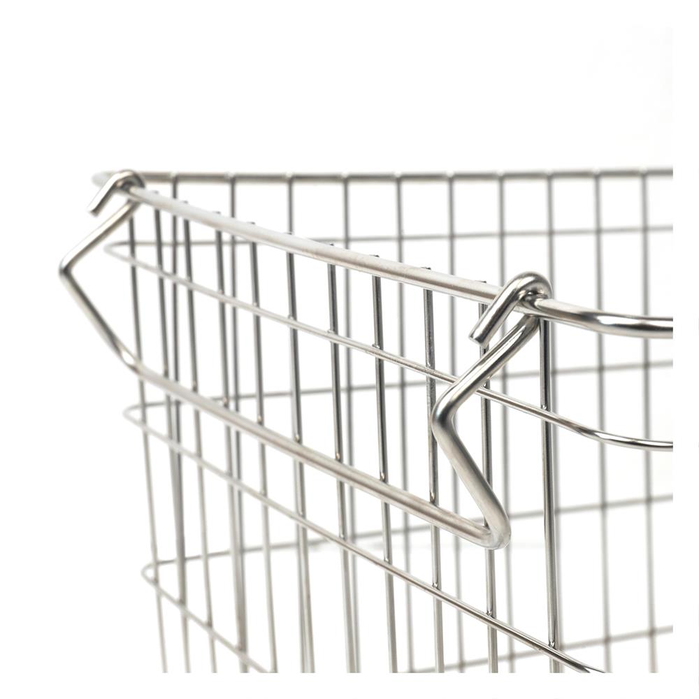 ตะกร้าสเตนเลสเหลี่ยมแบบเปิดหน้าซ้อนได้ L KECH