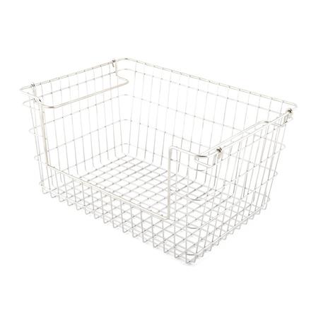 ตะกร้าสเตนเลสเหลี่ยมแบบเปิดหน้าซ้อนได้ M KECH_0