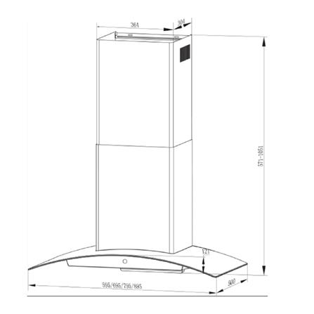 เครื่องดูดควันกระโจม TEKA LINEA NCW 90 T30 90 ซม._1