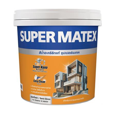 สีน้ำทาภายนอก ชนิดกึ่งเงา TOA SUPERMATEX BASE B 9 ลิตร_0