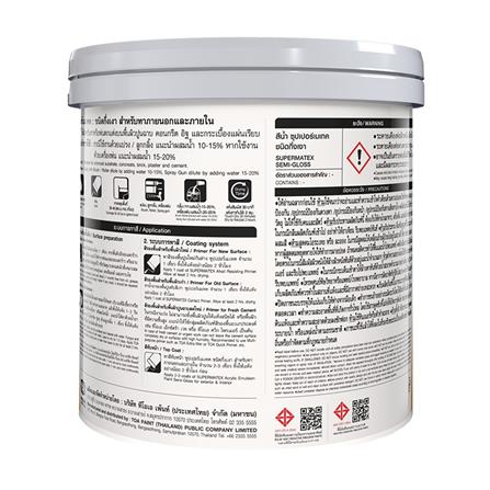 สีน้ำทาภายนอก ชนิดกึ่งเงา TOA SUPERMATEX BASE B 1 แกลลอน_1