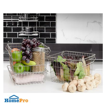 ตะกร้าสเตนเลส ORGAN26x26x19 ซม. ซ้อนได้ S KECH_4