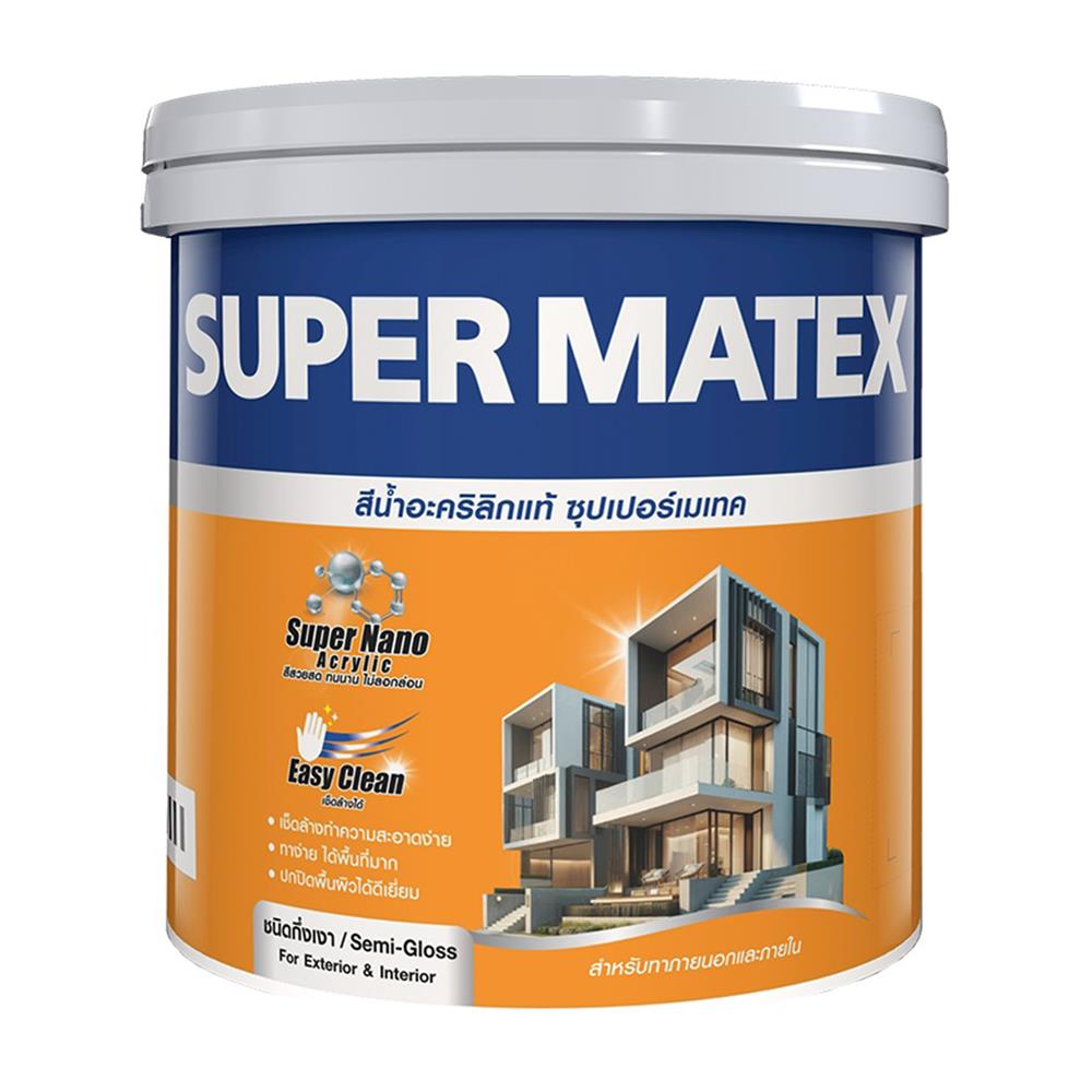 สีน้ำทาภายนอก ชนิดกึ่งเงา TOA SUPERMATEX ADVANCE BASE D สีขาว 1 แกลลอน