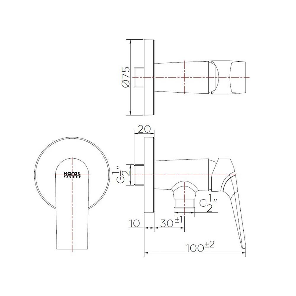 วาล์วฝักบัว 1ทาง KF-51-870-50