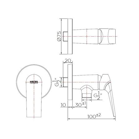 วาล์วฝักบัว 1ทาง KF-51-870-50_2