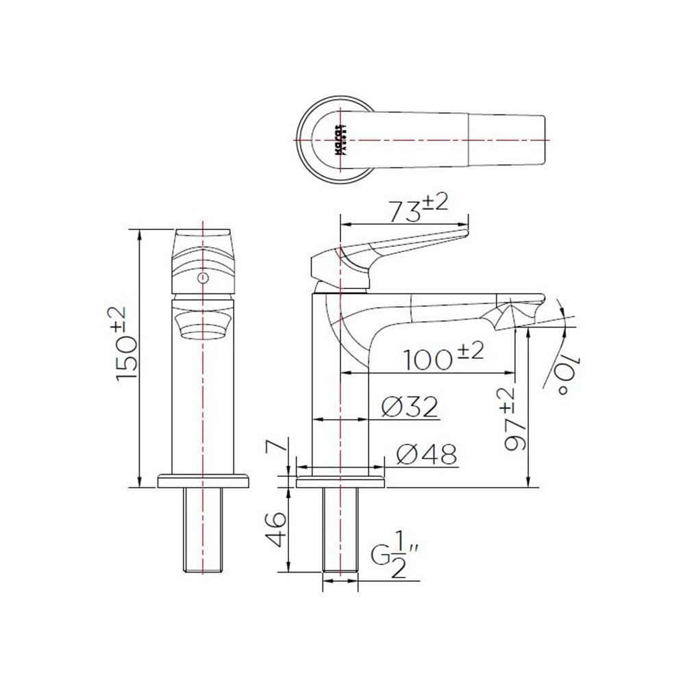 ก๊อกอ่างล้างหน้าเดี่ยว KF-51-610-50