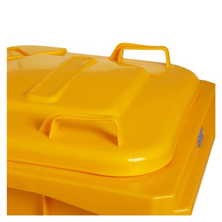 ถังขยะเหลี่ยม ฝาเปิด-ปิด มีล้อ ACCO 120L สีเหลือง_5