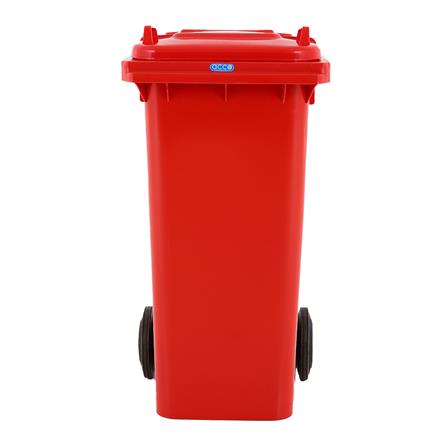 ถังขยะเหลี่ยม ฝาเปิด-ปิด มีล้อ ACCO 120L สีแดง_1