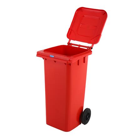 ถังขยะเหลี่ยม ฝาเปิด-ปิด มีล้อ ACCO 120L สีแดง_2