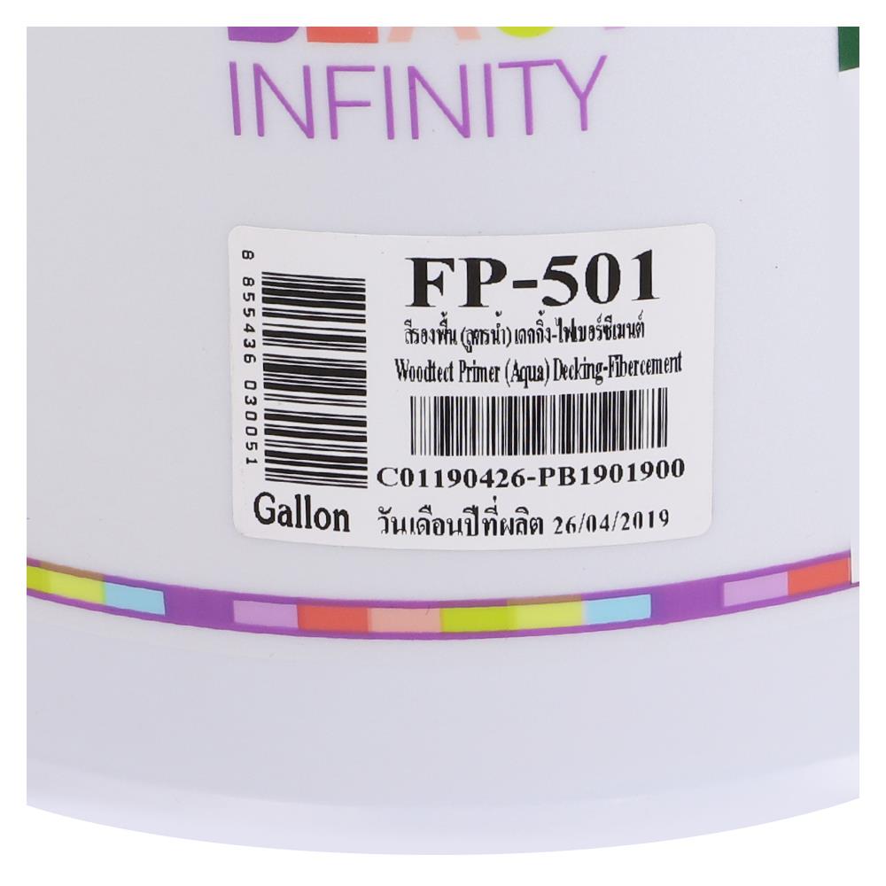 สีรองพื้นไม้ไฟเบอร์ซีเมนต์ WOODTECT AQUA FP50 สีใส 1 แกลลอน