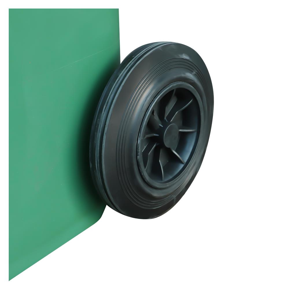 ถังขยะเหลี่ยมฝาช่องทิ้ง+ล้อ ACCO 240 ลิตร สีเขียว