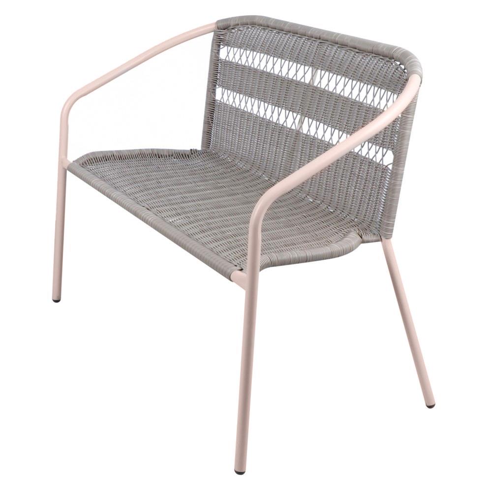 ม้านั่งสนามหวายเทียม SPRING WICKER สีเทา